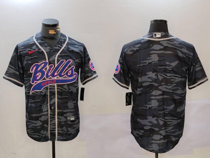 Men Buffalo Bills Blank Camo Joint Name 2024 Nike Limited NFL Jersey style 910